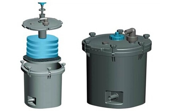 Tipo verticale 25L dallo stagno del bio- del filtro dello stagno sistema biologico di filtrazione