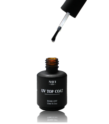 Nessun incrinamento/nessun'unghia di dissolvenza inzuppa il cappotto UV della cima del polacco del gel dell'unghia 15 ml