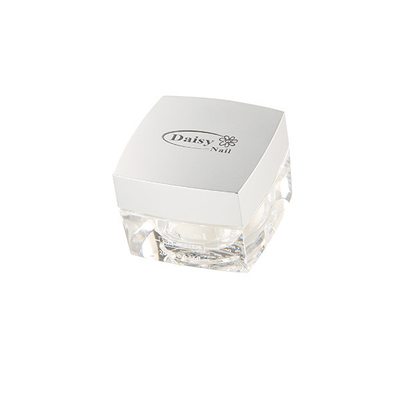 Gel UV del chiodo duraturo in bottiglia d'argento quadrata con colore rosa e chiaro bianco