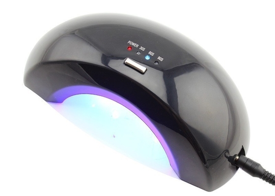 Lampada UV nera del chiodo del LED con il bordo inferiore della plastica dell'ABS e dell'acciaio inossidabile