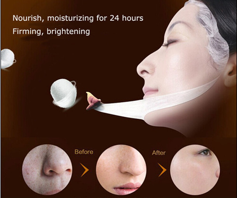 Maschera facciale di seta invisibile naturale di 100%, imbiancante la maschera di protezione d'idratazione