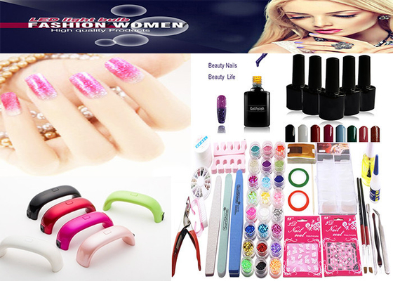 Il mini gel dell'unghia di watt 6pcs dei corredi 9 della lampada dell'unghia del LED ed il manicure di DIY inchiodano gli strumenti di arte