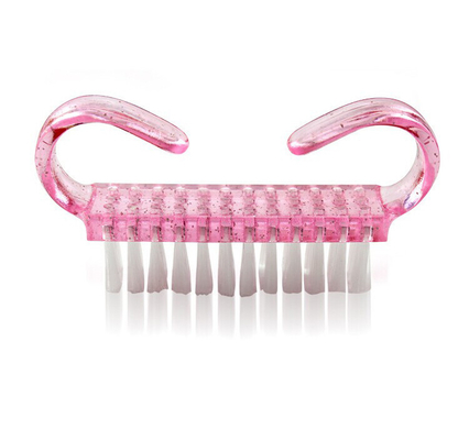 belle spazzole rosa di arte dell'unghia del manicure con la maniglia di plastica pratica