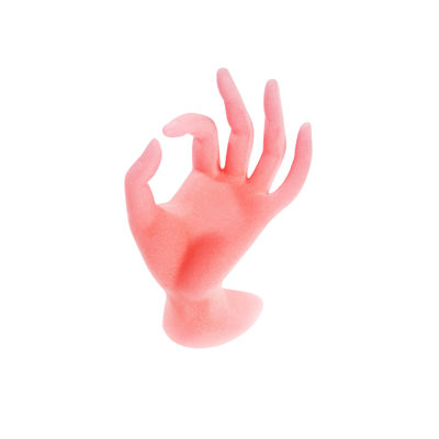 La radura/l'arte chiodo nero/di rosa foggia la mano di APPROVAZIONE del supporto del banco di mostra dell'anello del braccialetto della forma della mano