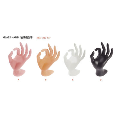 La radura/l'arte chiodo nero/di rosa foggia la mano di APPROVAZIONE del supporto del banco di mostra dell'anello del braccialetto della forma della mano