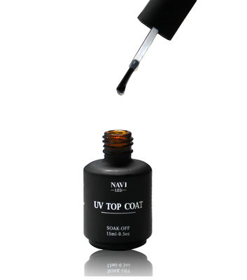 Nessun incrinamento/nessun'unghia di dissolvenza inzuppa il cappotto UV della cima del polacco del gel dell'unghia 15 ml