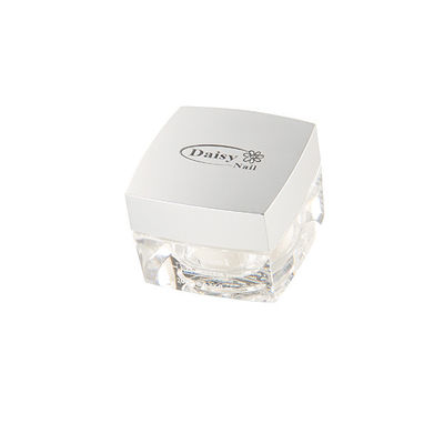 Gel UV del chiodo duraturo in bottiglia d'argento quadrata con colore rosa e chiaro bianco