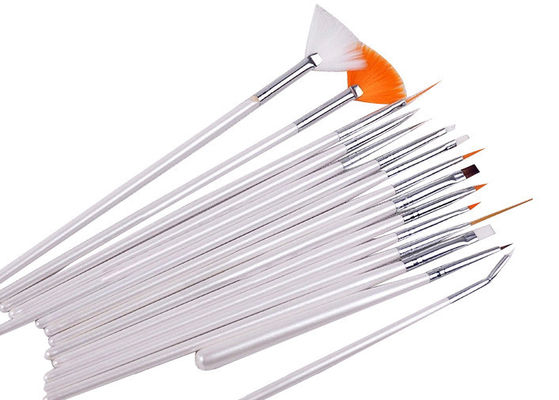Punteggiando le spazzole fini di arte del chiodo dello strumento per trucco con la spazzola/penna del fan progetti
