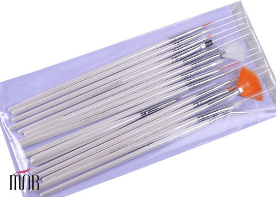 Punteggiando le spazzole fini di arte del chiodo dello strumento per trucco con la spazzola/penna del fan progetti