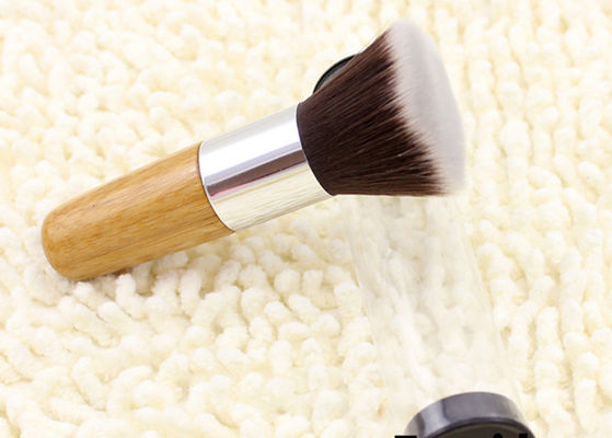 Piccola spazzola per il fronte, spazzola piana di trucco dell'amplificatore dell'amplificatore della maniglia di bambù di Kabuki