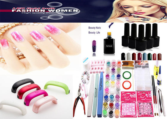 Il mini gel dell'unghia di watt 6pcs dei corredi 9 della lampada dell'unghia del LED ed il manicure di DIY inchiodano gli strumenti di arte
