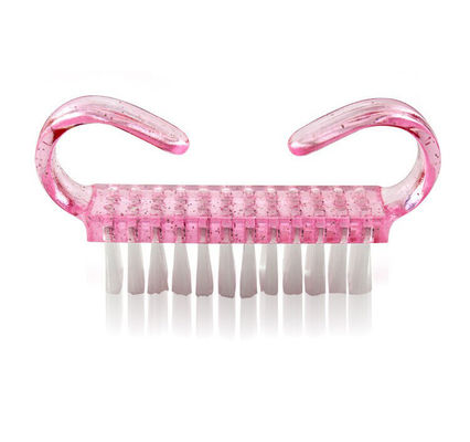belle spazzole rosa di arte dell'unghia del manicure con la maniglia di plastica pratica