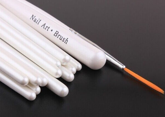 Spazzola di pulizia del chiodo/set di pennelli sintetici bianchi di arte del chiodo della pittura modello di tiraggio